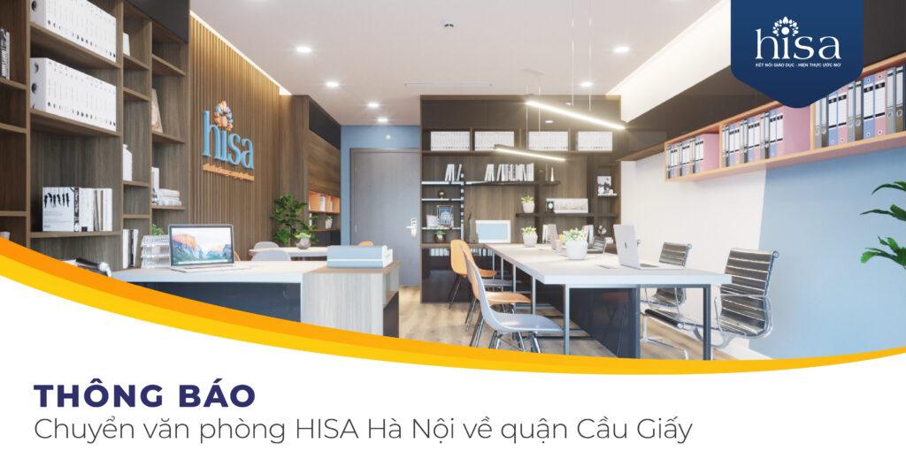 thông báo chuyển văn phòng Công ty Tư vấn du học HISA Hà Nội