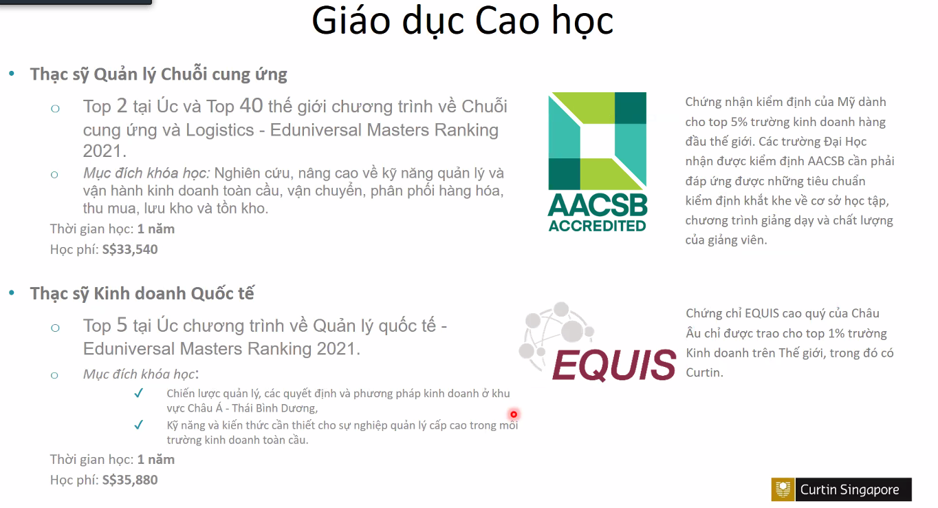 giáo dục cao học curtin singapore